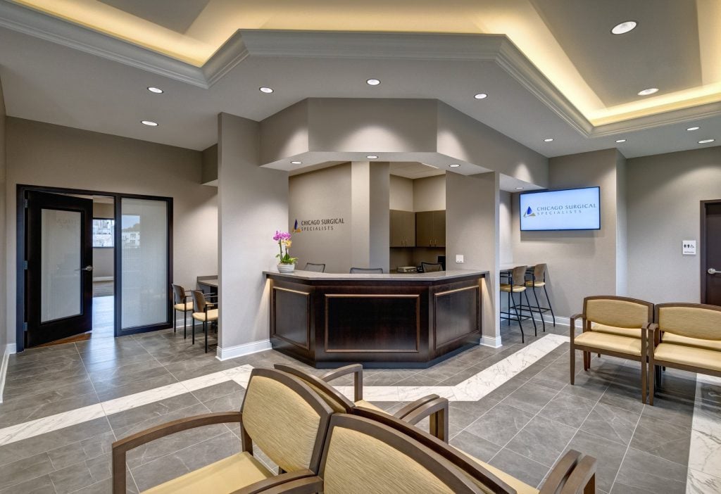 Waiting area in Chicago Surgical Specialists